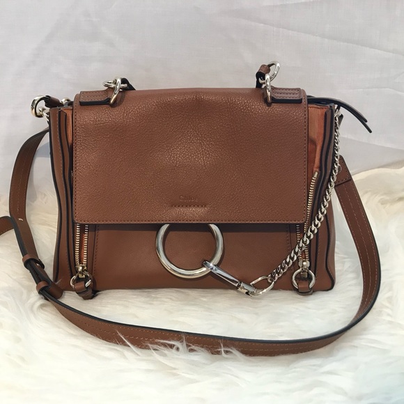 CHLOÉ FAYE LEATHER DAY BAG - Picture 2 of 8